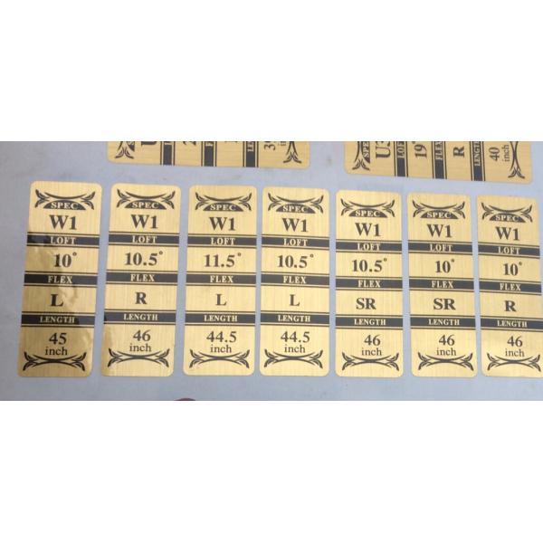 golf label ,  golf labels ,  golf shaft label,  golf shaft labels , golf tag , golf length label