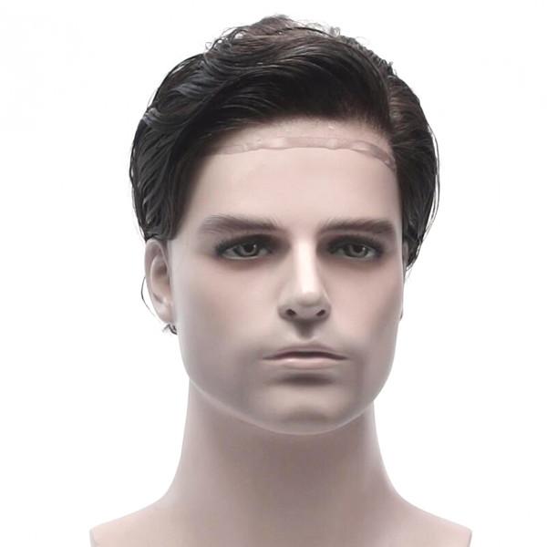 Postiche en dentelle de cheveux humains avec ligne de cheveux naturelle