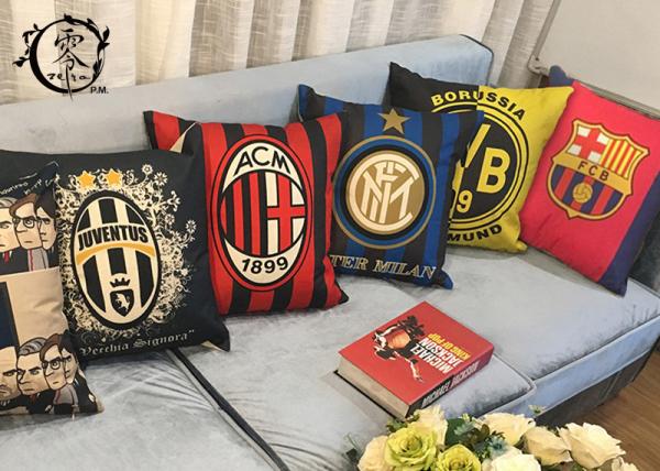 Real Madrid  Barcelona Decorative Cushions Pillows , Multiple Soccer Teams Bed Pillows