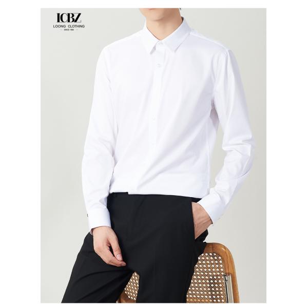 Половое мужское стройное платье рубашка с логотипом 100% Мерцеризованный синий/красный/зеленый/белый формальный