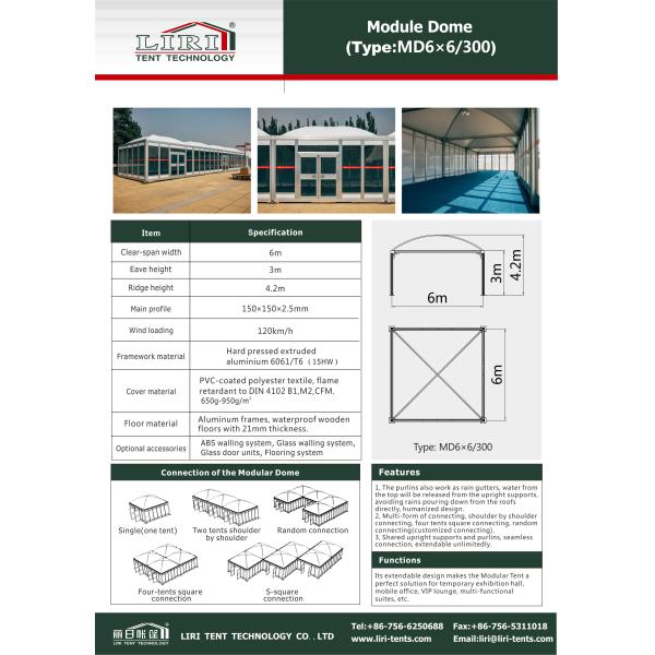 Aluminum & PVC Modular Tent Used for High Class Events , Waterproof Canopy Tent