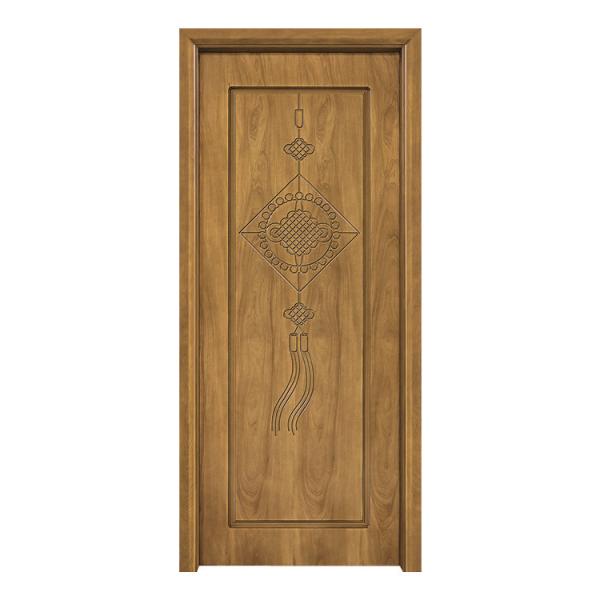 Cherry Composite Veneer PVC Wooden Doors 208cm Height PU Paint