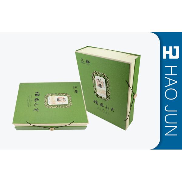 Green Cardboard Gift Boxes With Botton , Luxury Packaging Boxes Matt Silk Printing