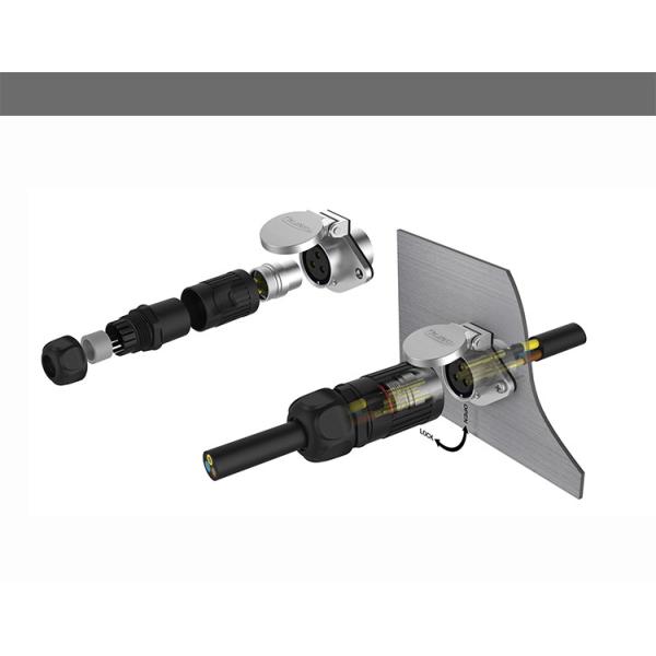 New Product Outdoor Waterproof and Dustproof Platic Male and Metal Female  5 pin Power Connector