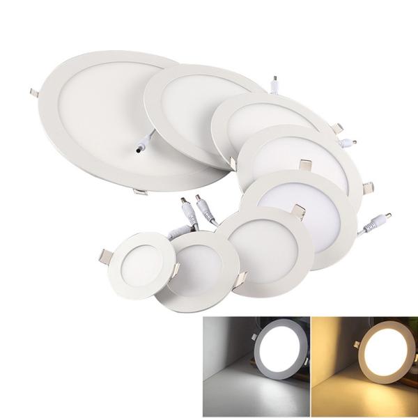 5W Round LED Panel Lights Ultra Thin Warm White Cold White With Driver and Wire