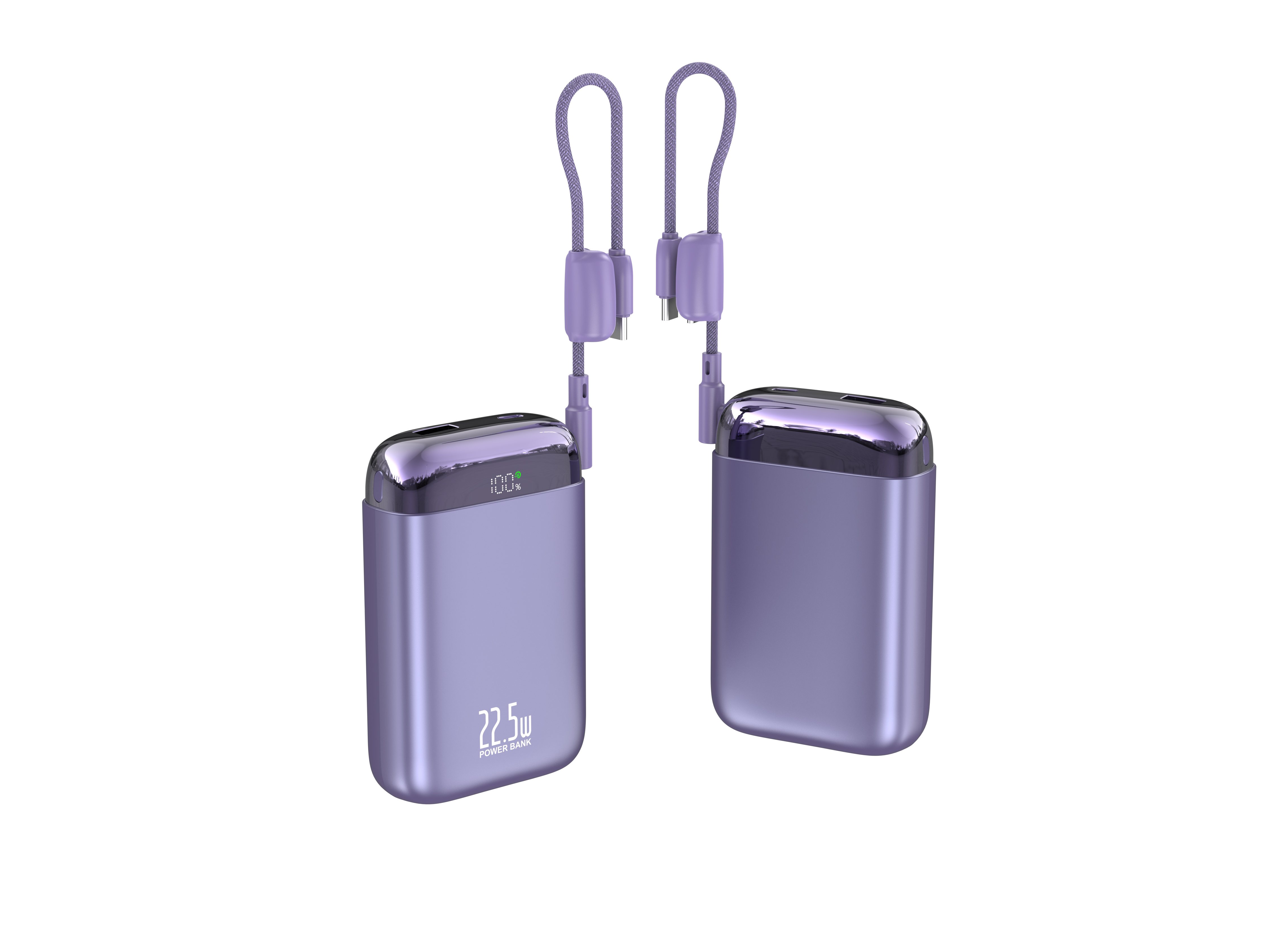 Portable BST-Z2 Solar Power Bank 10000mAh 22.5W USB-C PD Fast Charging with Extra Cable for Outdoor Use