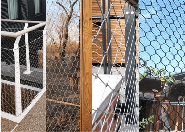 High Strength Mesh Banister Guard 2.0mm Stainless Steel Wire Rope Mesh Net