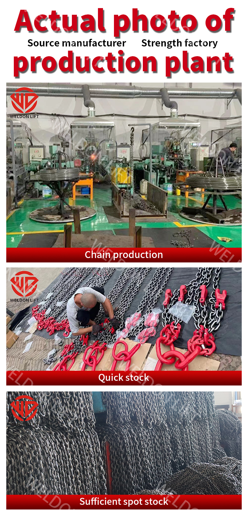 Customizable Multi Leg Chain Sling 1 / 2 / 3 / 4 / 6 Leg Chain Lifting Sling With Safety Hooks,