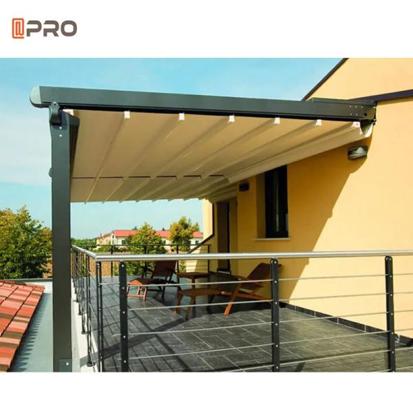 Retractable Modern Aluminum Pergola Garden Gazebos For Luxury Sunrooms