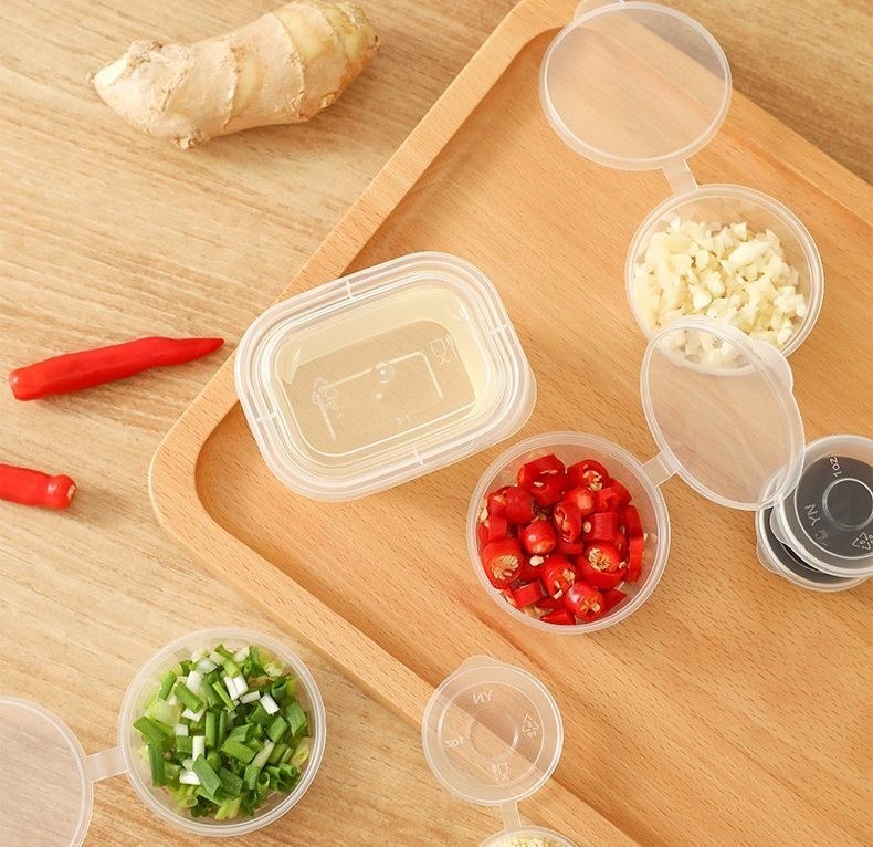 Disposable Sealed Sauce Cup Made of PP Material Ideal for Takeout Round or Square Shape