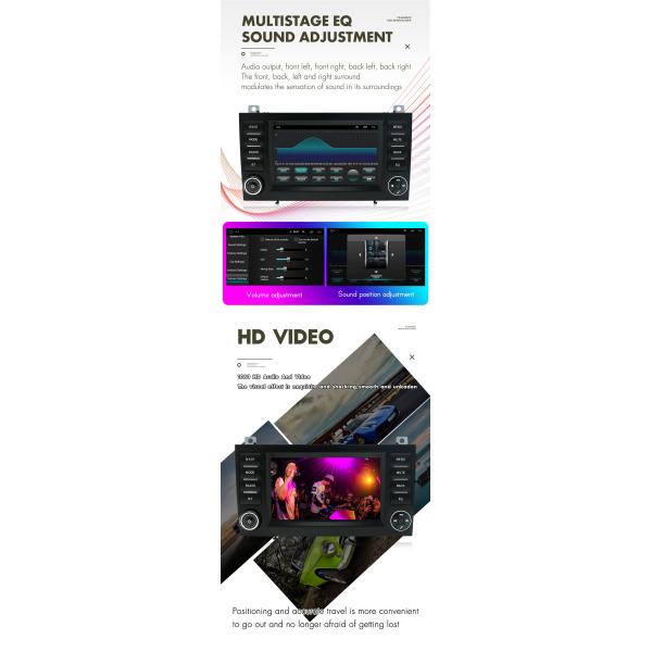 Grandnavi 7 pouces Android 11 Radio de voiture sans fil Carplay Pour Mercedes Benz SLK Classe 2004-2010