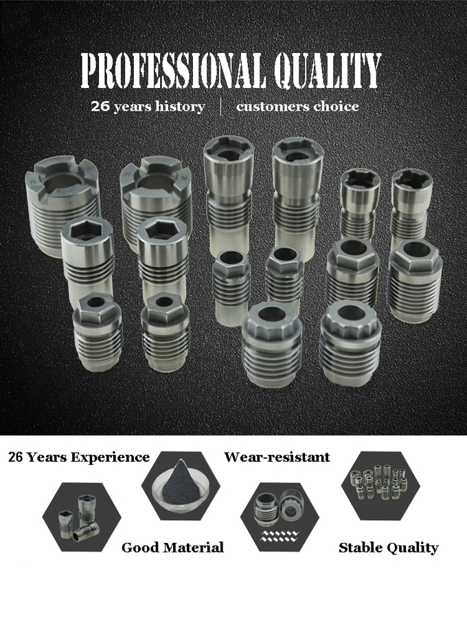 Polished Tungsten Carbide Nozzle for Oil Gas Drill Bits with 100% Virgin Tungsten Carbide Material YG6/YG8/YG11/YG13 Grade and 103x103x2.3mm Size