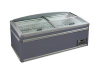 congélateur de refroidissement d'île de porte coulissante de coffre de 530L Frost de fan libre de congélateur