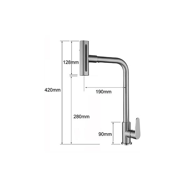 420mm Basin Mixer Faucet Water Saving Hot Cold Water Mixer Durable Orin ORSS1502815