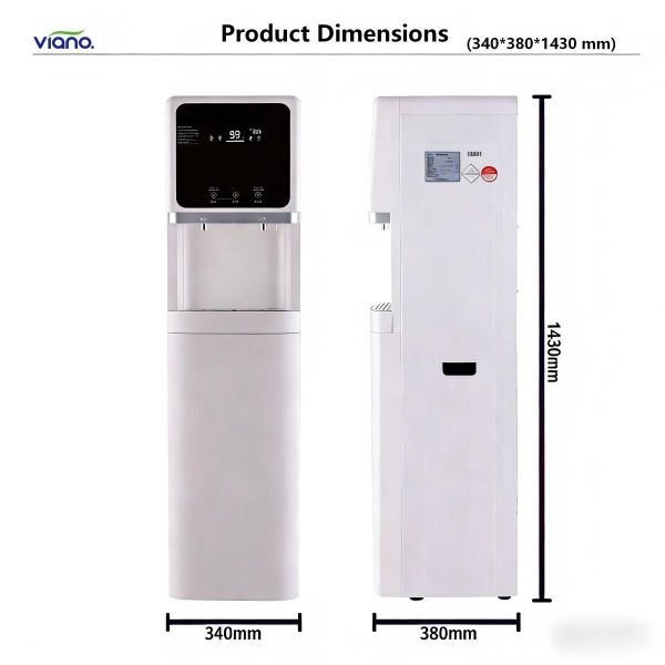 90℃ Heating Commercial RO Water Purifier Vertical With 12L Tank / 10.1
