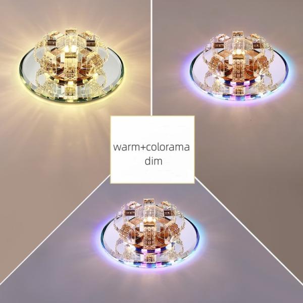 Современный кристаллический проход Светодиод творческий вход стеклянный балкон крыша коридор потолок подсветка