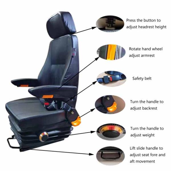 Siège à suspension mécanique pour chargeur