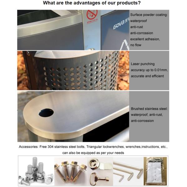 Мусорное ведро улицы сертификата ISO9001 45L Eco дружелюбное