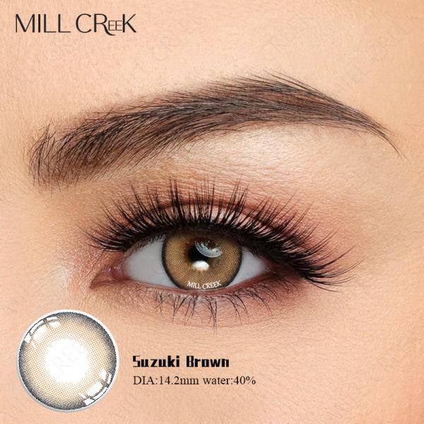 Non Prescription Honey Brown Colored Contacts Without Power 8.5mm