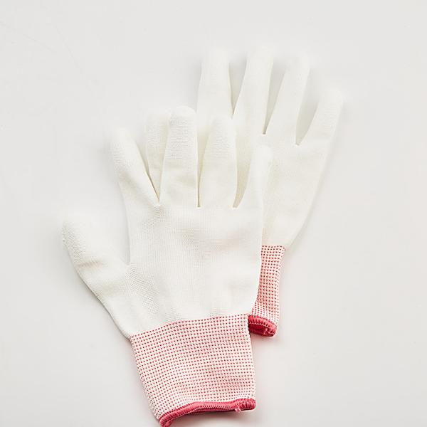 OEM Antistatic Carbon Fiber ESD Finger Top Fit PU Coated Gloves 13 Gauge Grey ESD Gloves