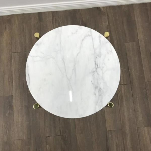 White Marble Stone Countertops Modern Center Coffee Table Tops For Living Room