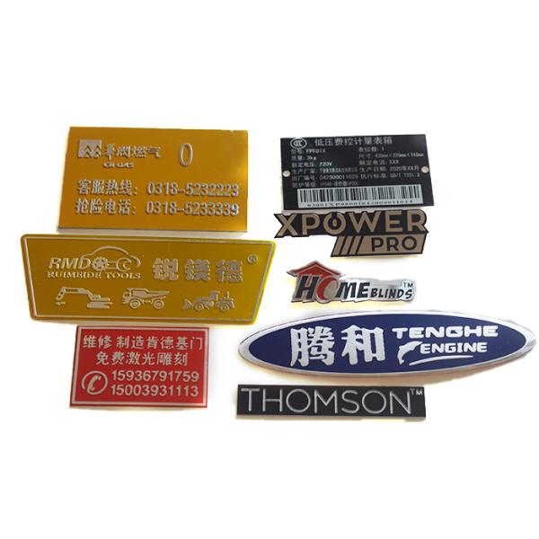 Custom Embossed Aluminum Alloy Nameplate Logo Metal Tag Nameplate For Bag And Cloth