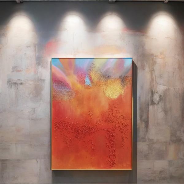 Style abstrait Peinture à l'huile colorée Décoration de la maison simple Peinture en relief 3D Art moderne