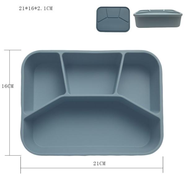 Kids Non Toxic Silicone Baby Feeding Set BPA Free Silicone Bento Box