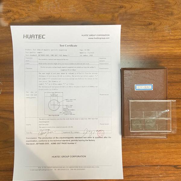Стандартный образец испытания чувствительности Qqi испытание проверки магнитных частиц Shim