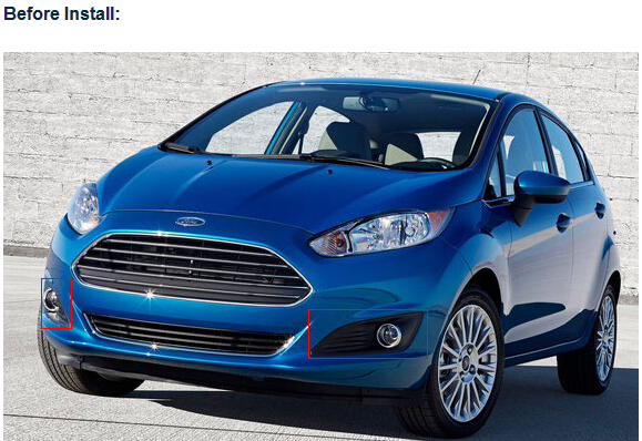 Ford Fiesta DRL LED daylight driving Lights guide turn signal for cars