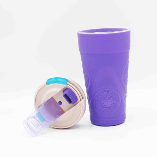 BPA Free Gym Sport Plastic Water Bottle With Silicone Handle