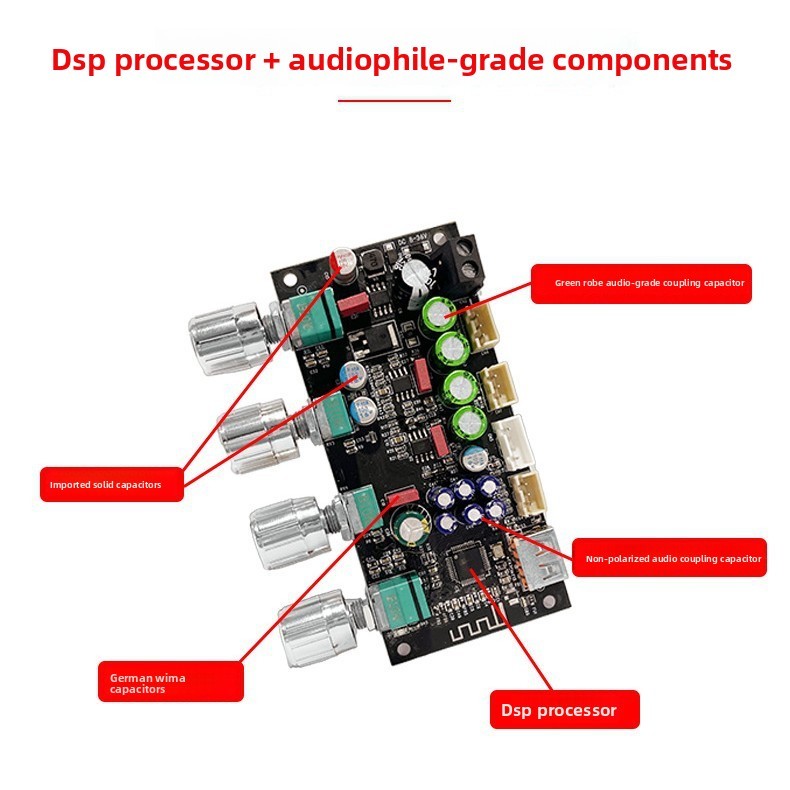 AMP Mike Front Board Power Amplifier Board Karaoke Reverb Board Microphone K Song Singing DSP Mixing Anti-Howling Made in China