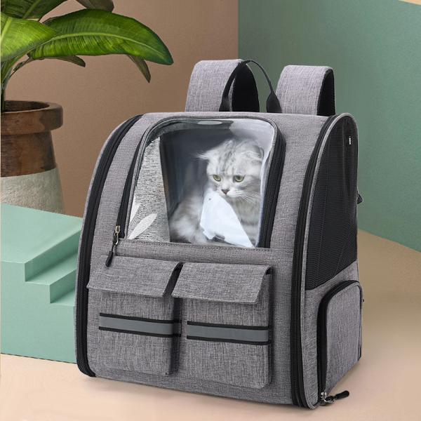 Dog Cat Carrier With Wheels Outdoor Backpack Pet Carrier Pet Trolley Portable
