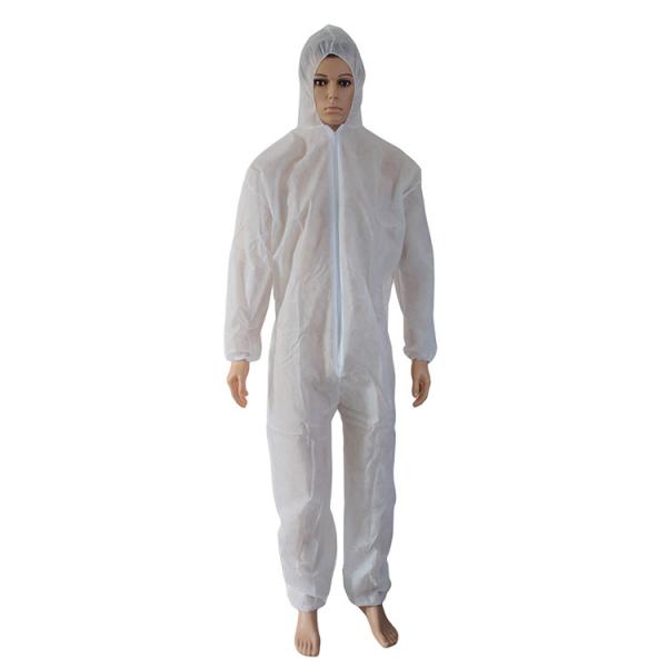 Blue White Disposable Protective Suit Fabric Cleanroom Suits Work Coverall