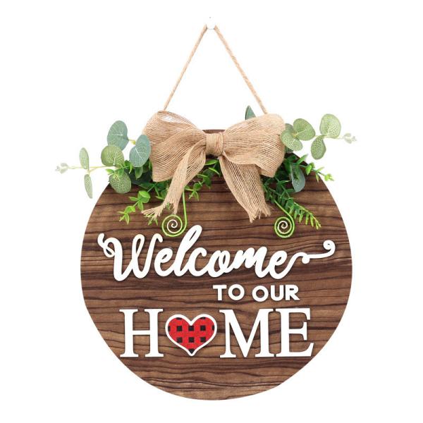 Welcome Wreaths Front Door Decor Outdoor Hanging Vertical Sign Farmhouse Decorations Front Porch Decorations