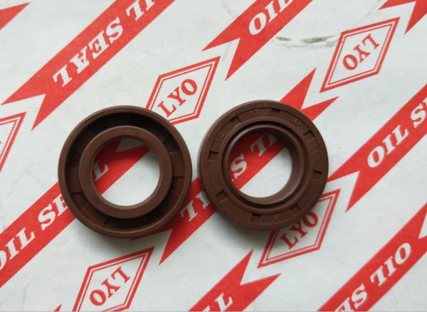 TC framework oil seal,model 17*30*6,NBR material,color is generally biack and brown.