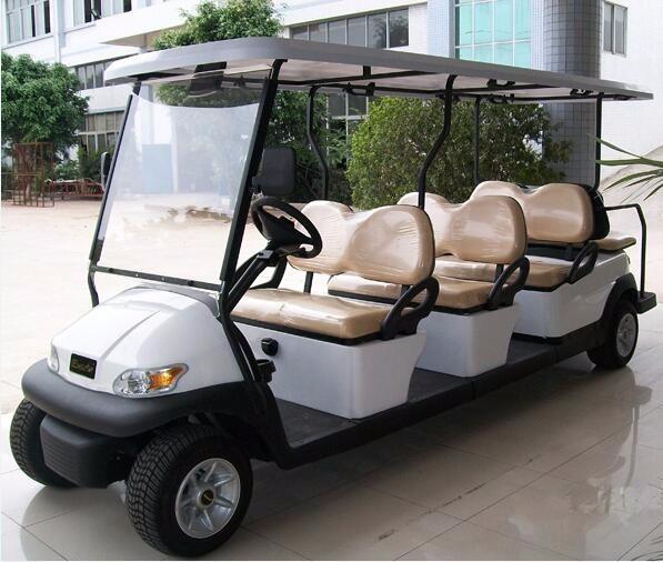 Battery Powered Electric Road Legal Golf Cart For 7-8 Person Adults 1 Year Warranty