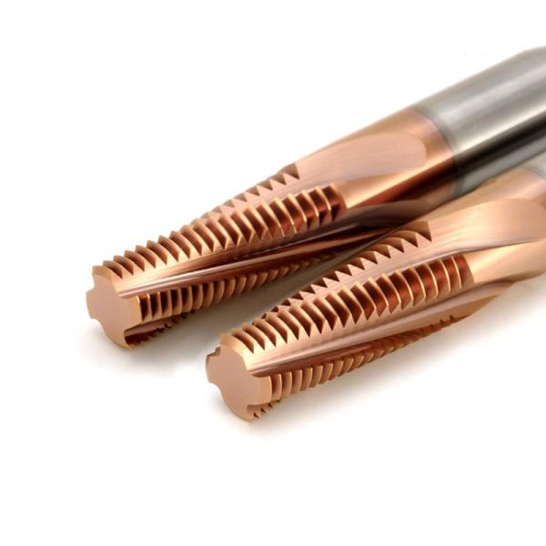 3/8 Carbide Thread Milling Cutter BSPT RC 55 Degree with bronze Nano Coating