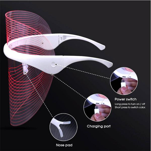 18W PDT Facial Light Therapy 7 Colors LED Facial Masks With Neck