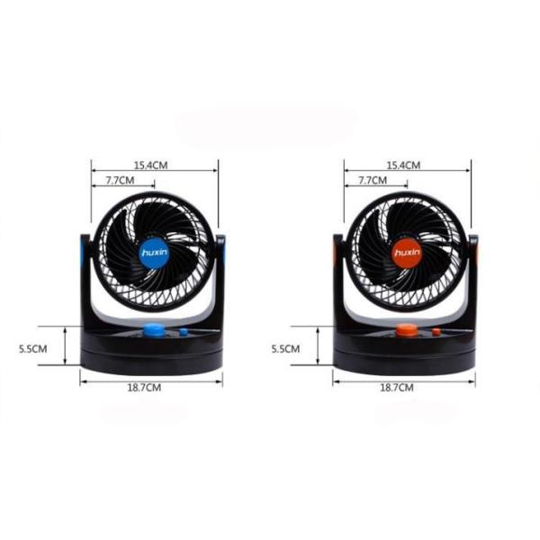 Balck Universal Car Accessories 360 Degree Rotatable Electric Fans For Cars