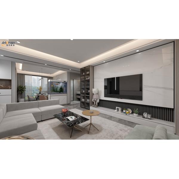 Customized Size Modern Design 85 Inch Wood Tv Stand Wall Unit for Living Room Furniture