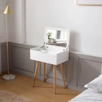 Tocador de madera blanco de Brown con la capacidad grande del espejo de lujo para el hogar del dormitorio