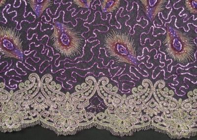 Elegant Embroidery Beaded Lace Fabric for Garment Trimming CY-XP0010