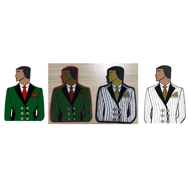 Iron On PMS Color Merrowed Border Embroidery Chenille Patch