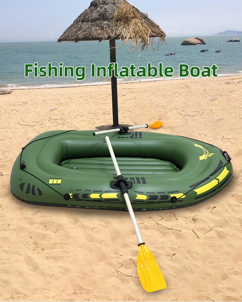 Outdoor Eco-friendly PVC Inflatable Kayak Boat for Two People Fishing Lake Touring & Rafting