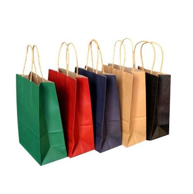 Sacos de compras reciclados do papel de Brown dos materiais com tamanho personalizado punhos