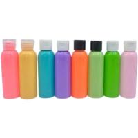 Bouteille en plastique PET de 50 ml avec bouchon à vis de plusieurs couleurs pour liquide