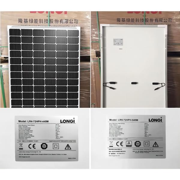IP68 Rated Junction Box and 3.2mm Tempered Low Iron Glass Longi 430W Solar Mono Panel
