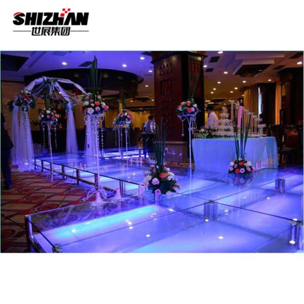 Fase portátil exterior transparente do evento acrílico de vidro de alumínio da decoração do casamento da fase