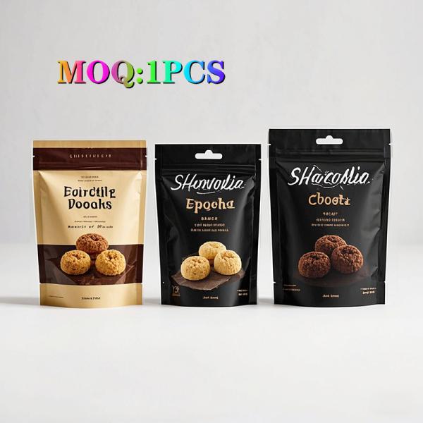 Custom Printed Seal Packaging Bags Plastic Packing Bags With Window For Sweet Cookie Candy Snacks Packing